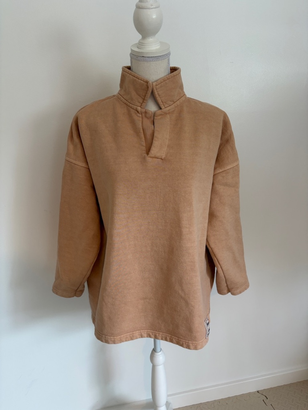 Sloppy Joe by Jackie Harris Classic Pullover Sweatshirt - Camel Size 1
